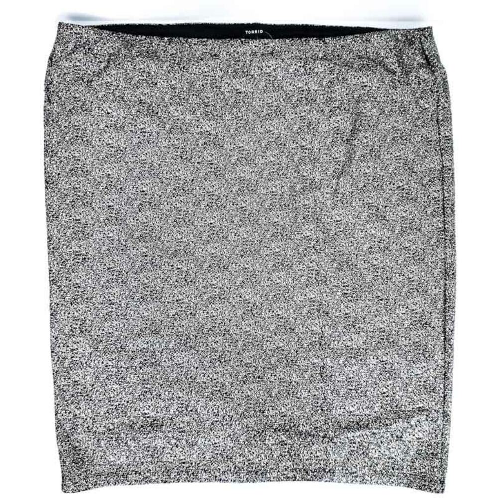 NEW Torrid Gold Black Metallic Knit Pencil Skirt Holiday New Years Party Cocktai